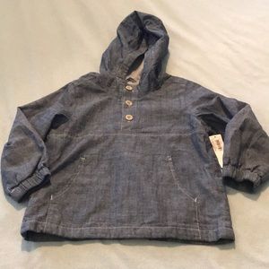 Light-weight denim hoodie